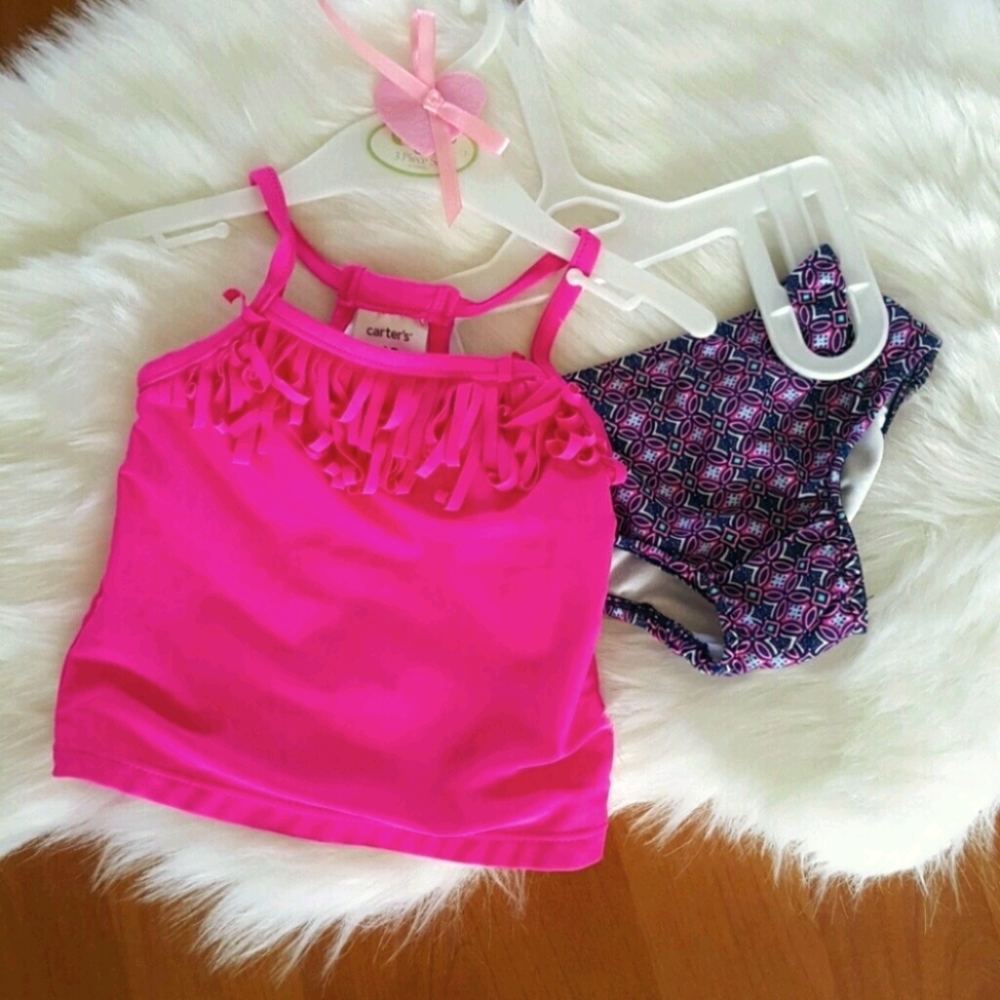 ❤ Carters infant 2 piece swim suit bikini 12 mos